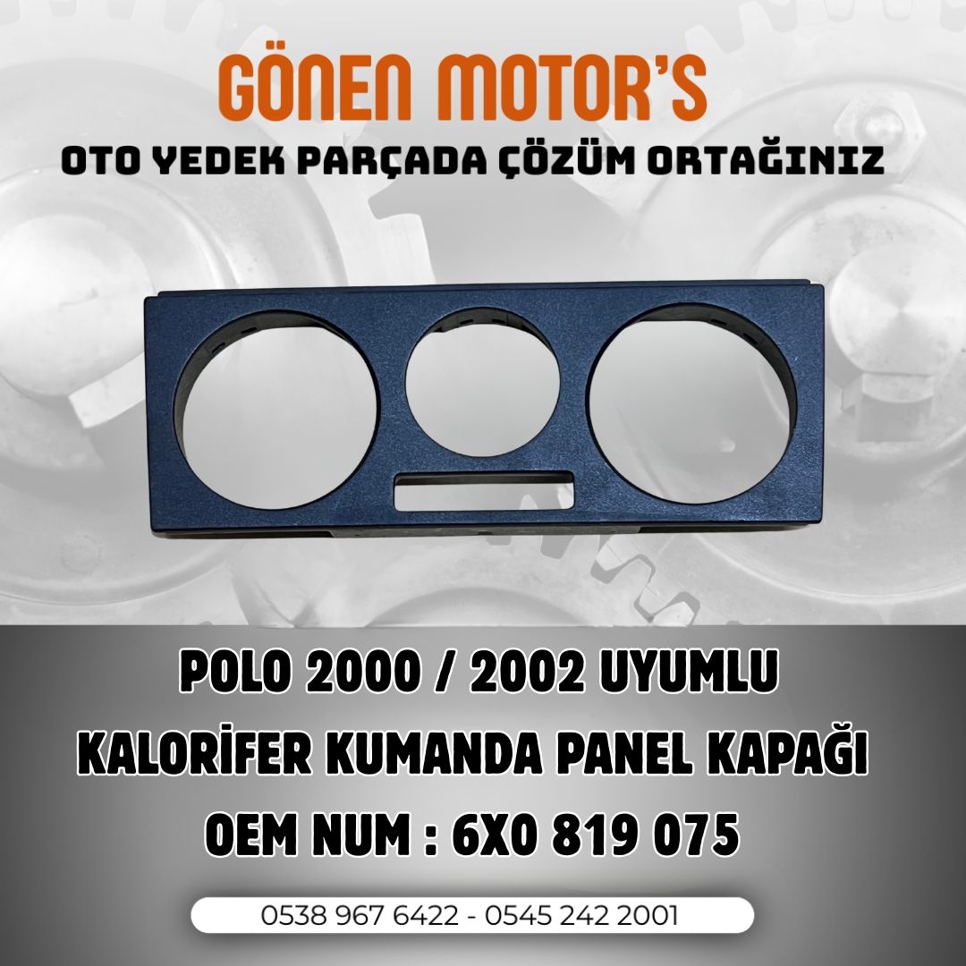 165 - 6X0 819 075 Polo Dürbün Kumanda Panel Kapağı | Volkswagen Polo 6N–6N2 Uyumlu